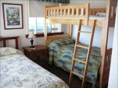 Bedroom 3 with queen bed & one set of bunk beds